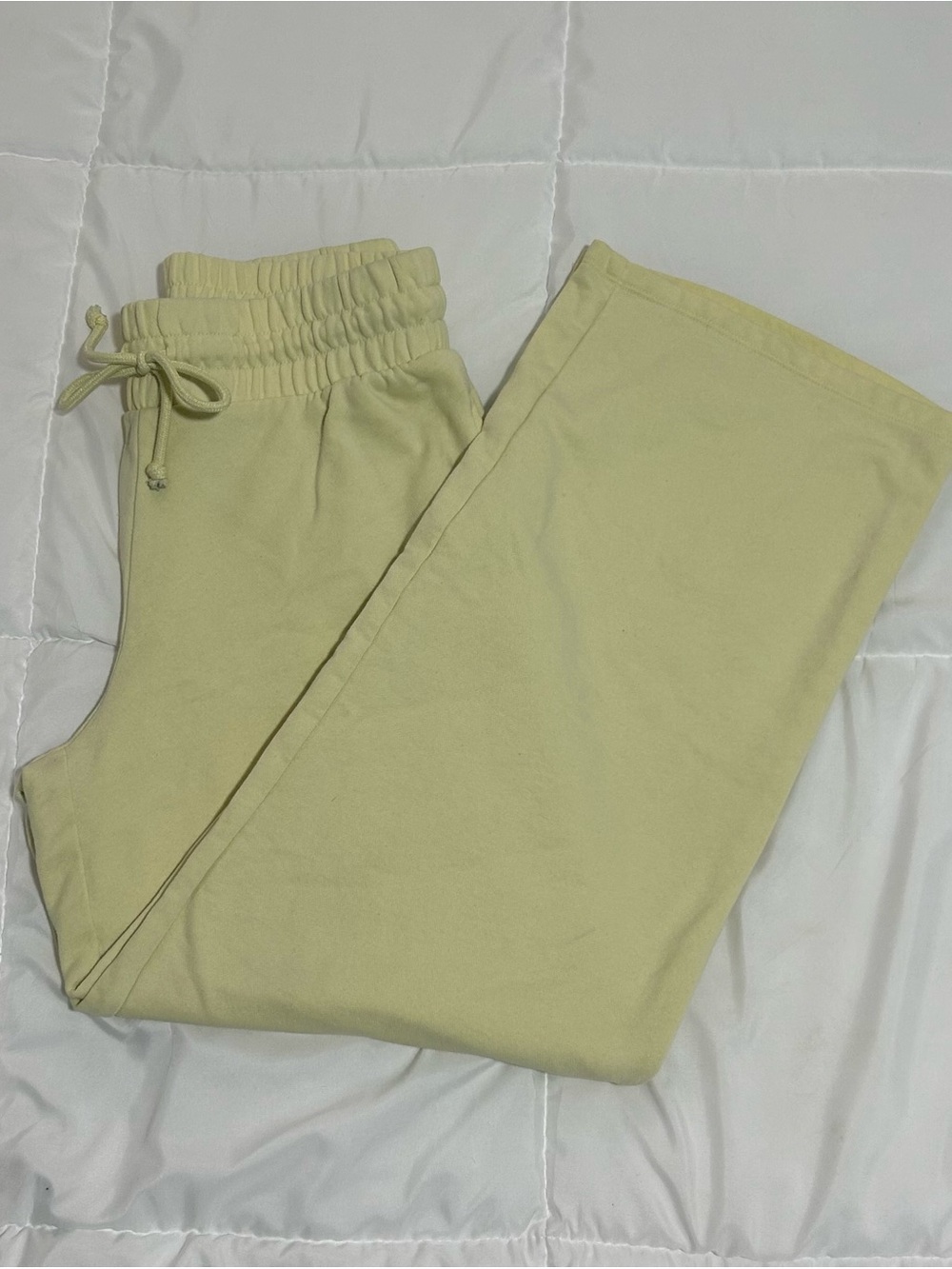Wild Fable Pale Yellow Drawstring Track Pants